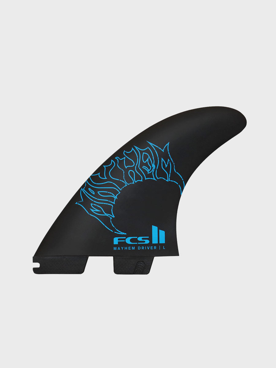 FCS - FCS II Mayhem Driver Tri Fin Set - Blue (L) | Surfboard Empire