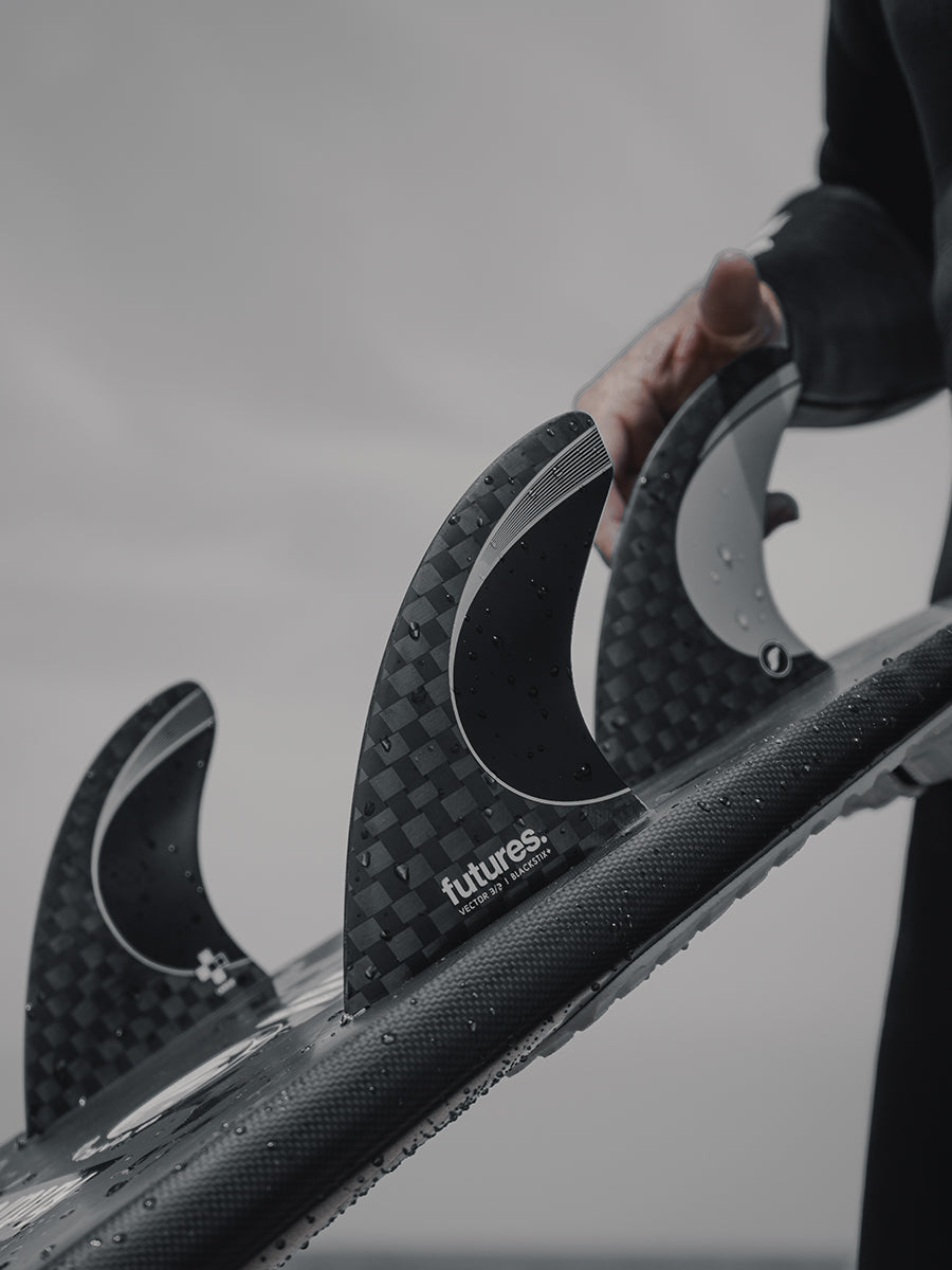 Futures - 3/2 Vector Blackstix Tri Fins | Surfboard Empire