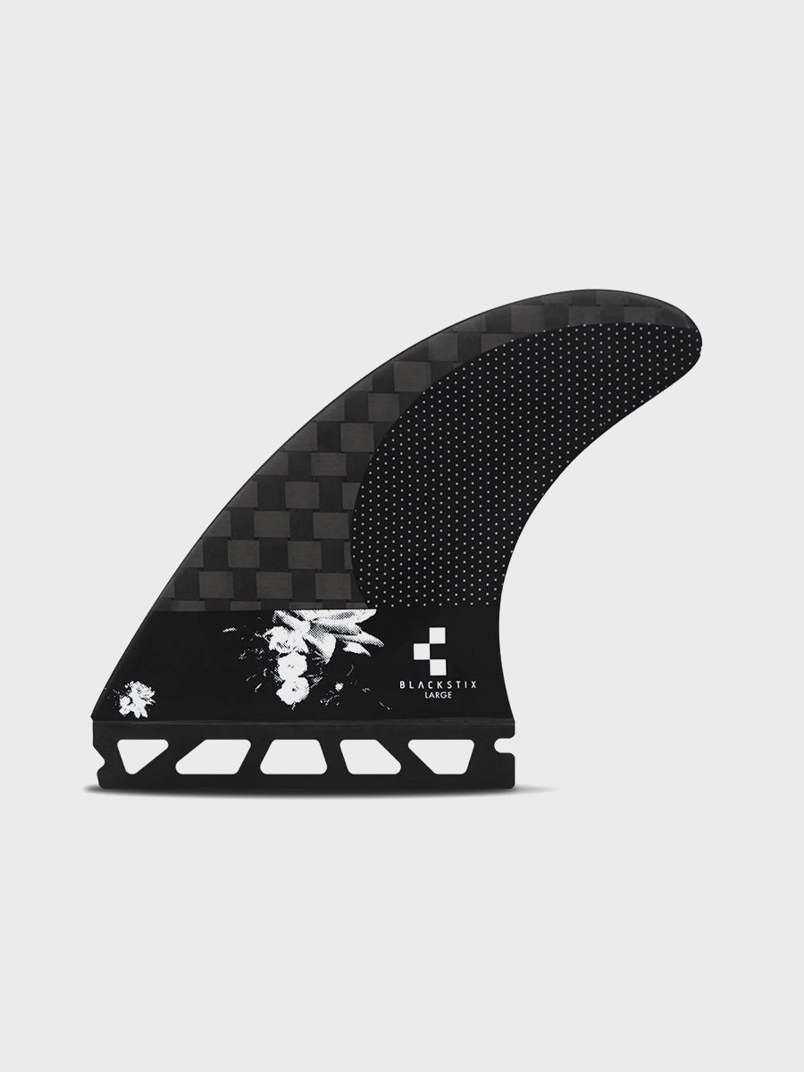 Ando Blackstix 4.0 Futures Black Fins Flat-lay Back View 