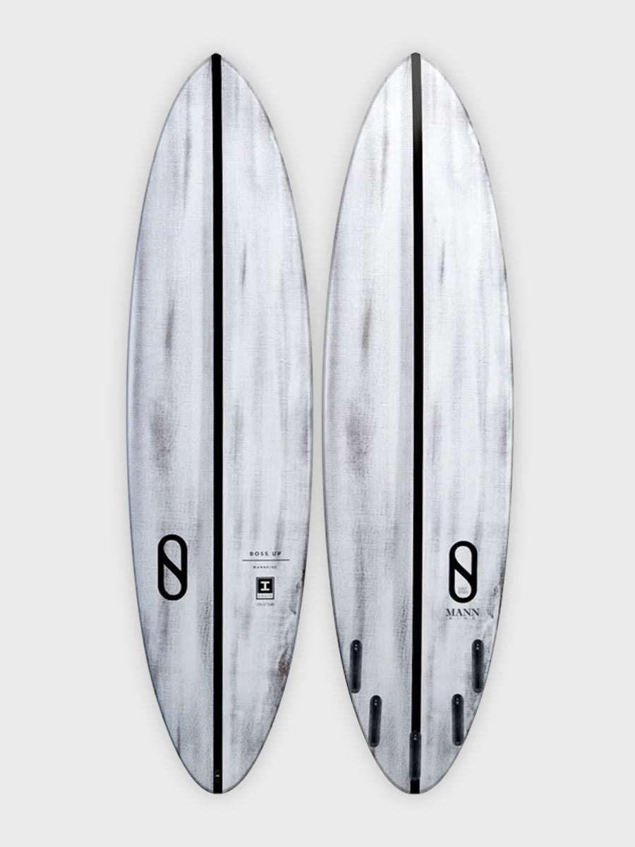 Firewire Boss Up Ibolic Volcanic surfboard - deck and bottom view