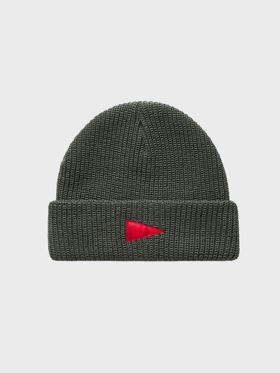 Burgee Wool Beanie - Dark Sage