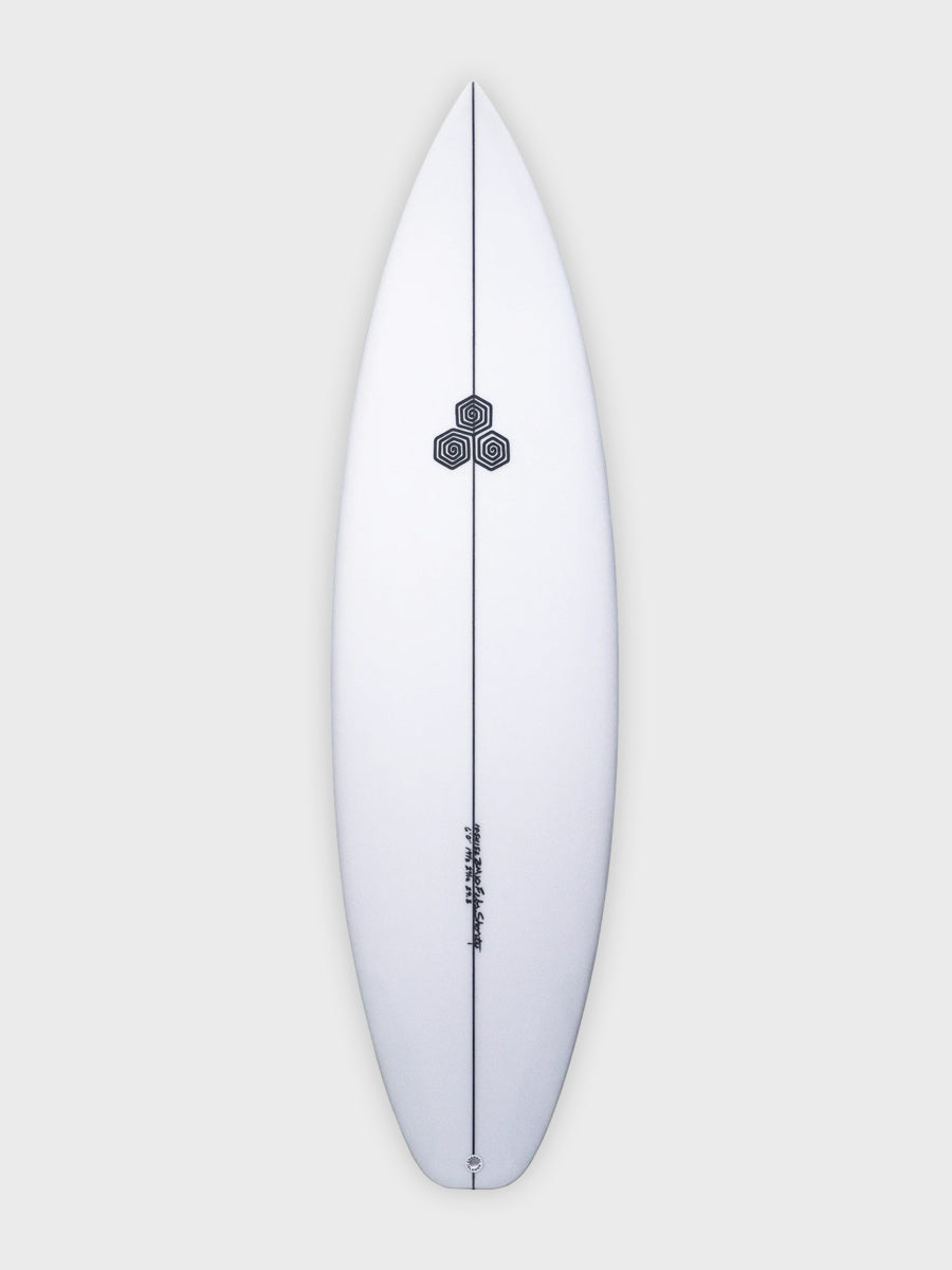Channel Islands Mikey February Shorty surfboard deck view