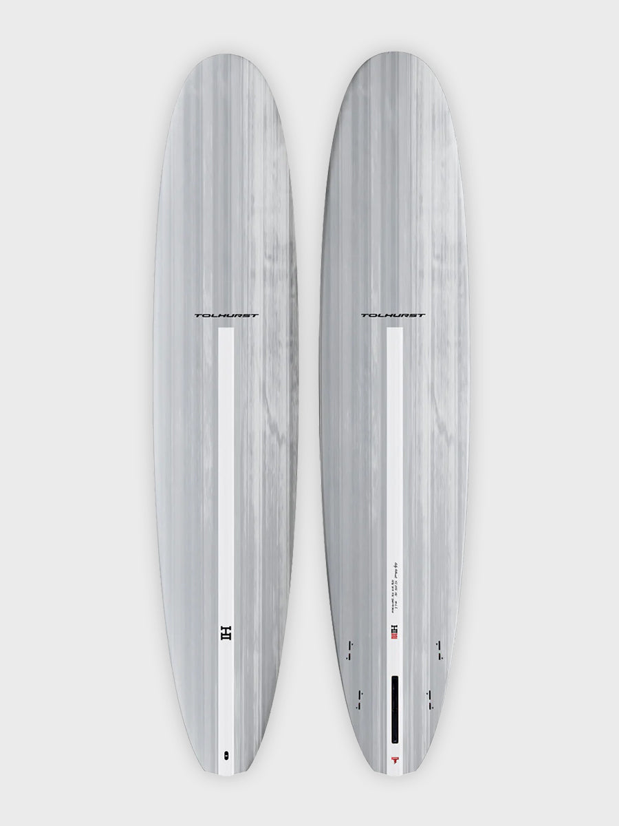 Thunderbolt Diamond Drive2 surfboard - Red colourway, deck and bottom view