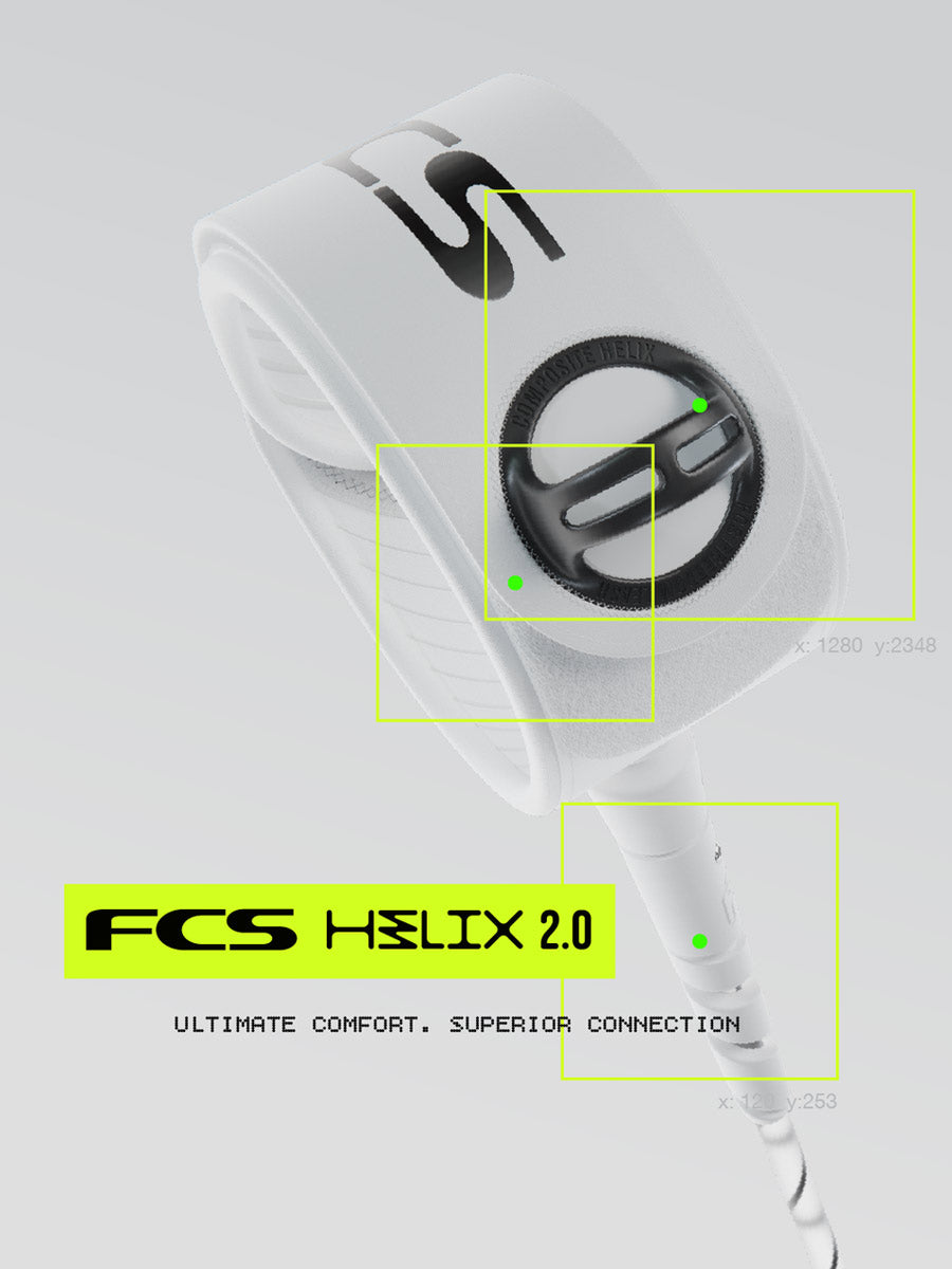 FCS Helix 2.0 All Round Leash - Smoke