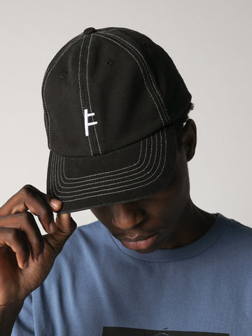 Franchise Slant Former Black Hat On Model Front View