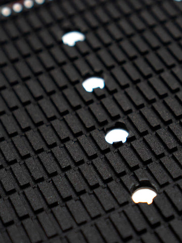 Landing Futures Front Pad Black Flat-lay Close Up Front View