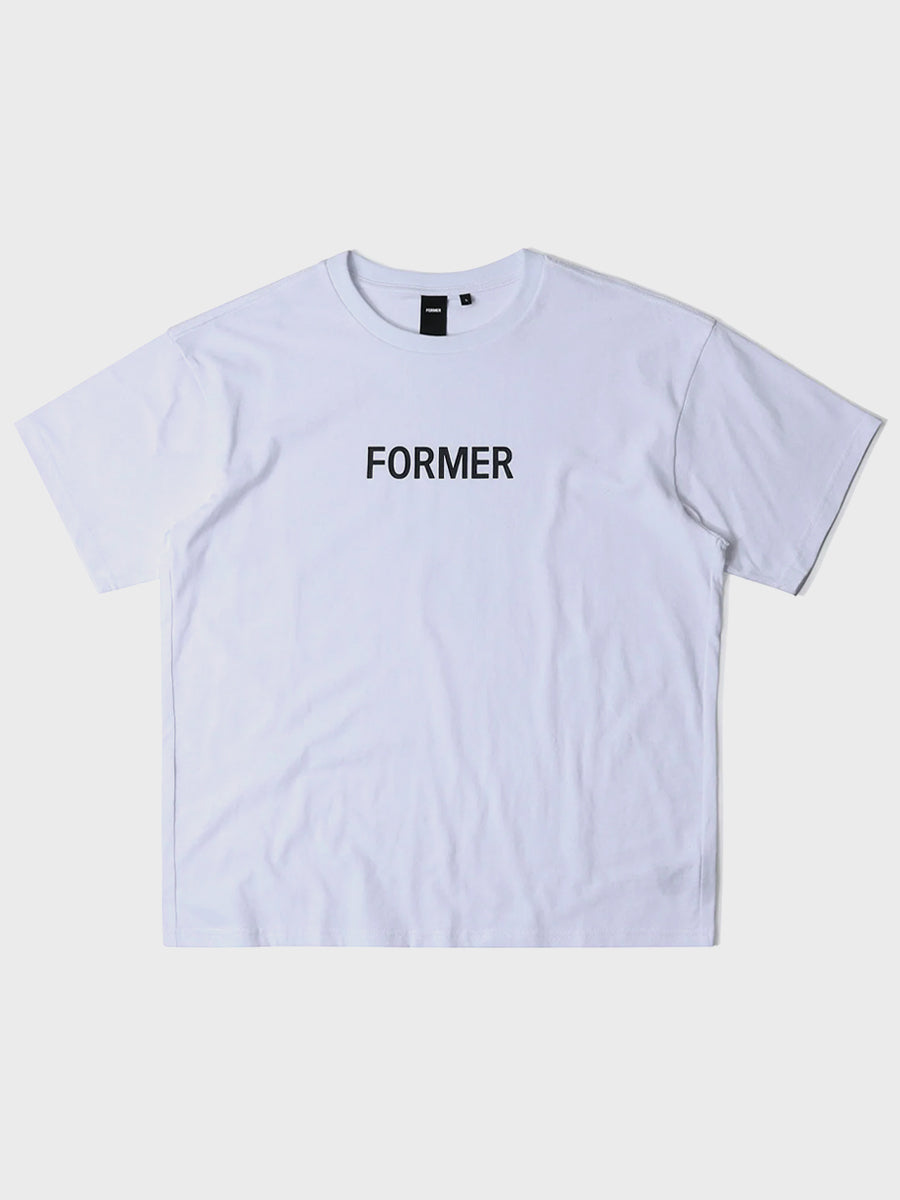 Legacy Former White Tee Flat-lay Front View