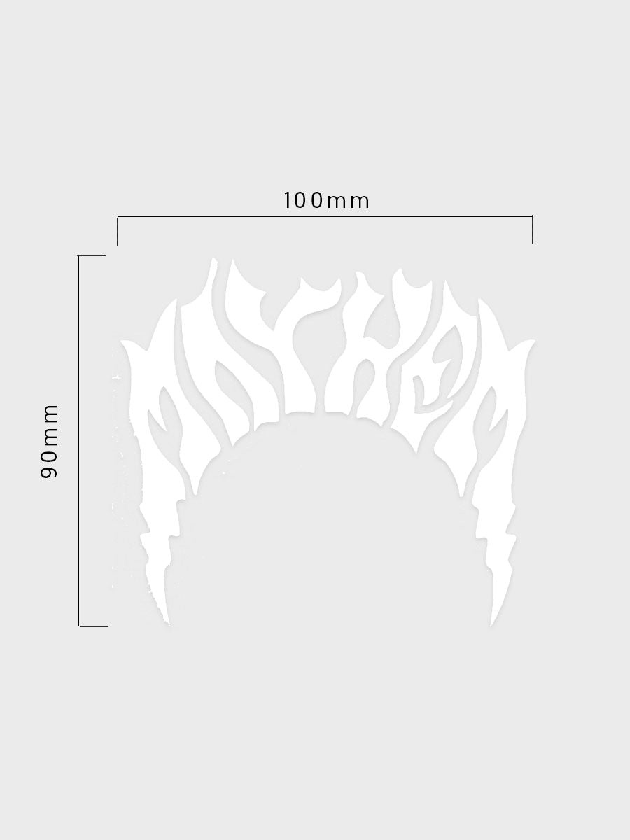 Mayhem Sticker - White