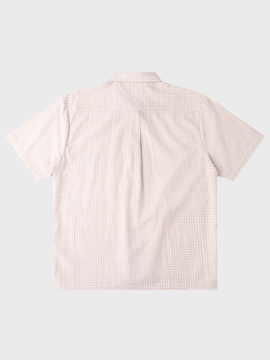 Open Mind Check Ss Shirt - Beige Check