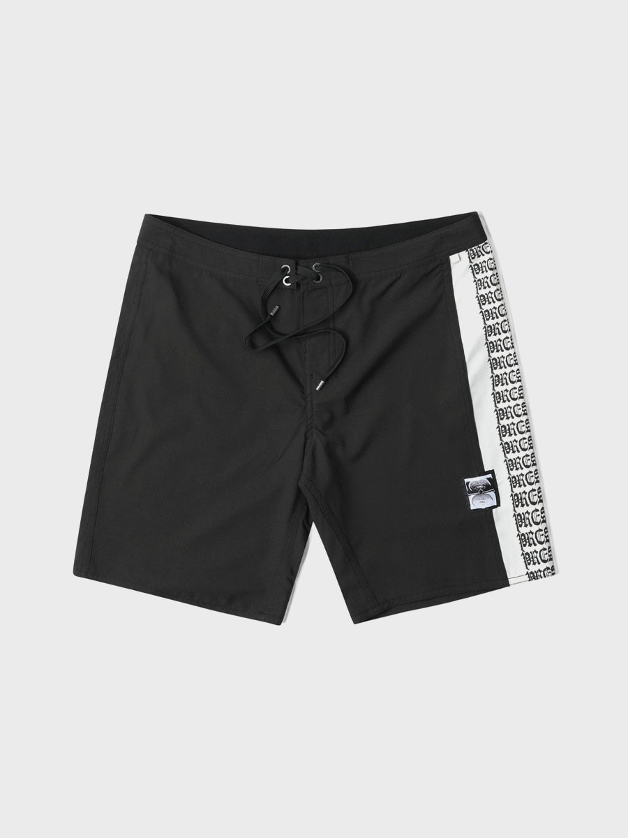 Press Control Former Boardshort Black Flat-lay Front View