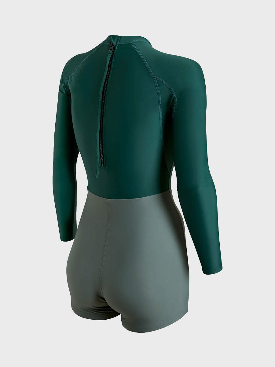 Womens Long Sleeve Surfsuit - Pine
