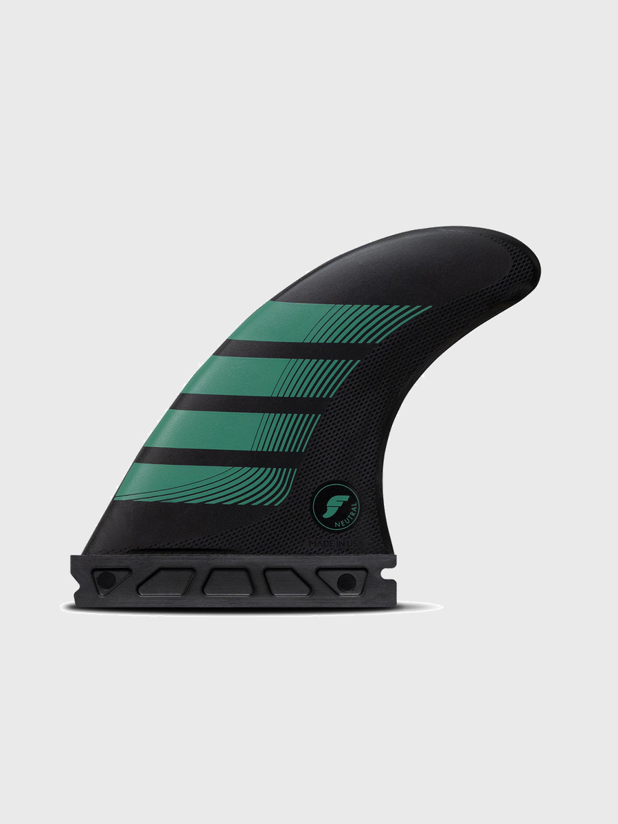 F6 Alpha Tri Fins - Carbon/Teal