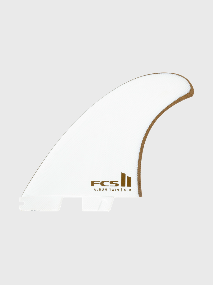 FCS II Album Twin + 1 PG Fins - White/Gold