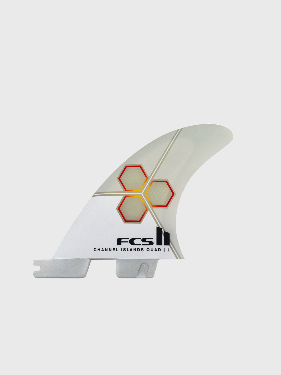 FCS II CI PC Reactor Quad Rear Fins - White/Flame