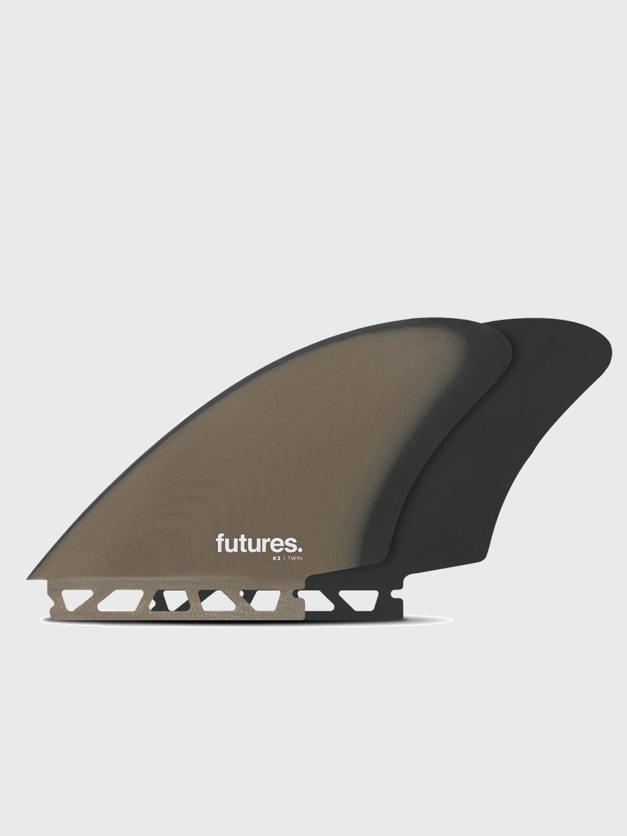 K2 Glass Keel Twin Fins - Brown/Grey