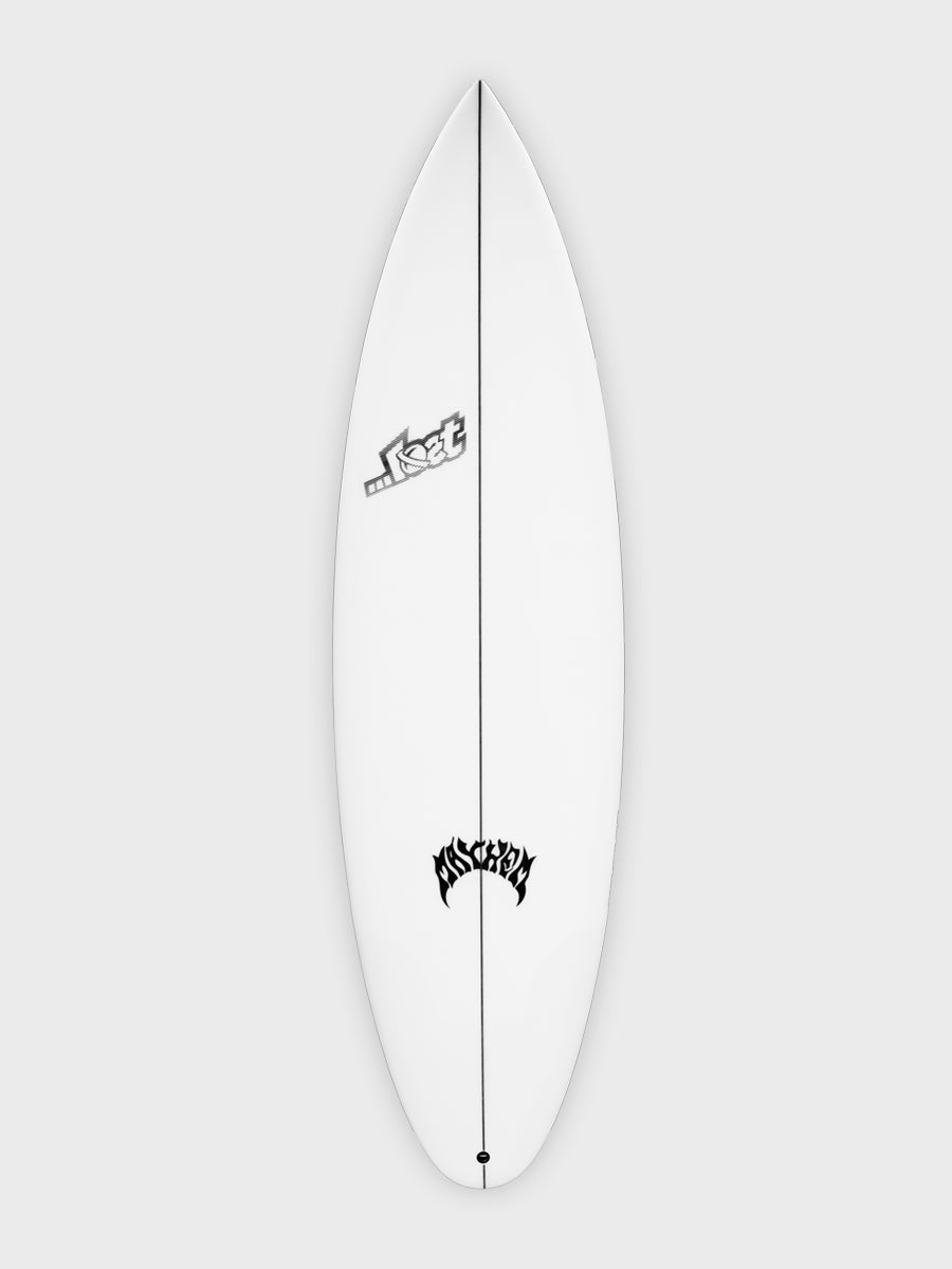 Lost Driver 3.0 Round surfboard - deck view with Lost logo